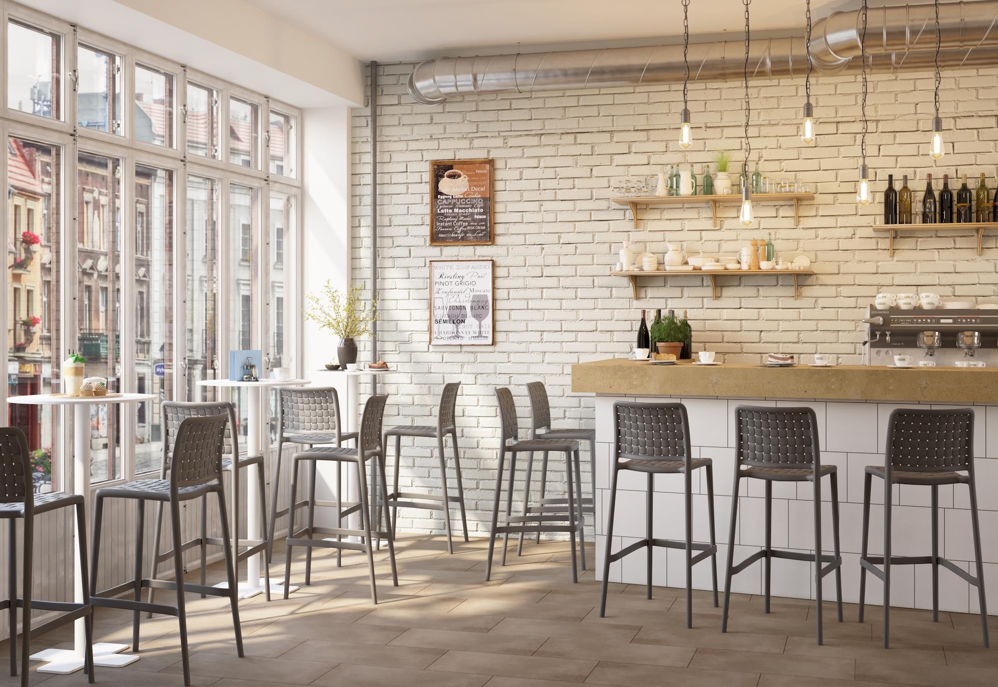 Papatya Fame - S Bar 65 cm Plastik Sandalye Bahçe, Mutfak, Balkon Sandalyesi