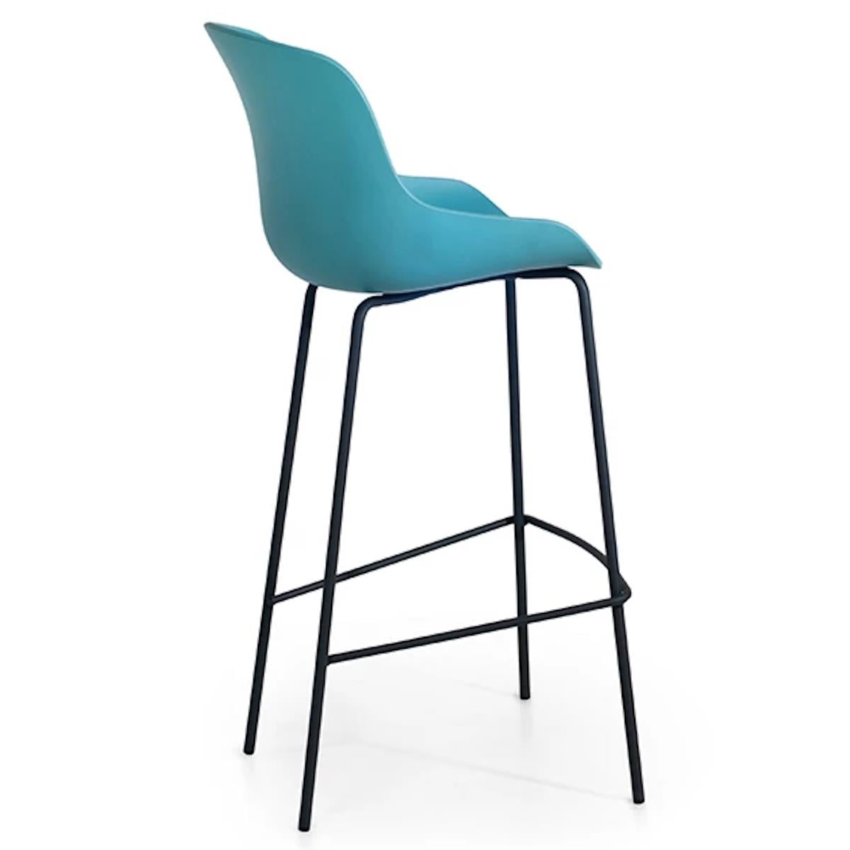 Papatya Globe-S Bar Tabure | Metal Ayak - Plastik Oturum | Bar Tipi Sandalye