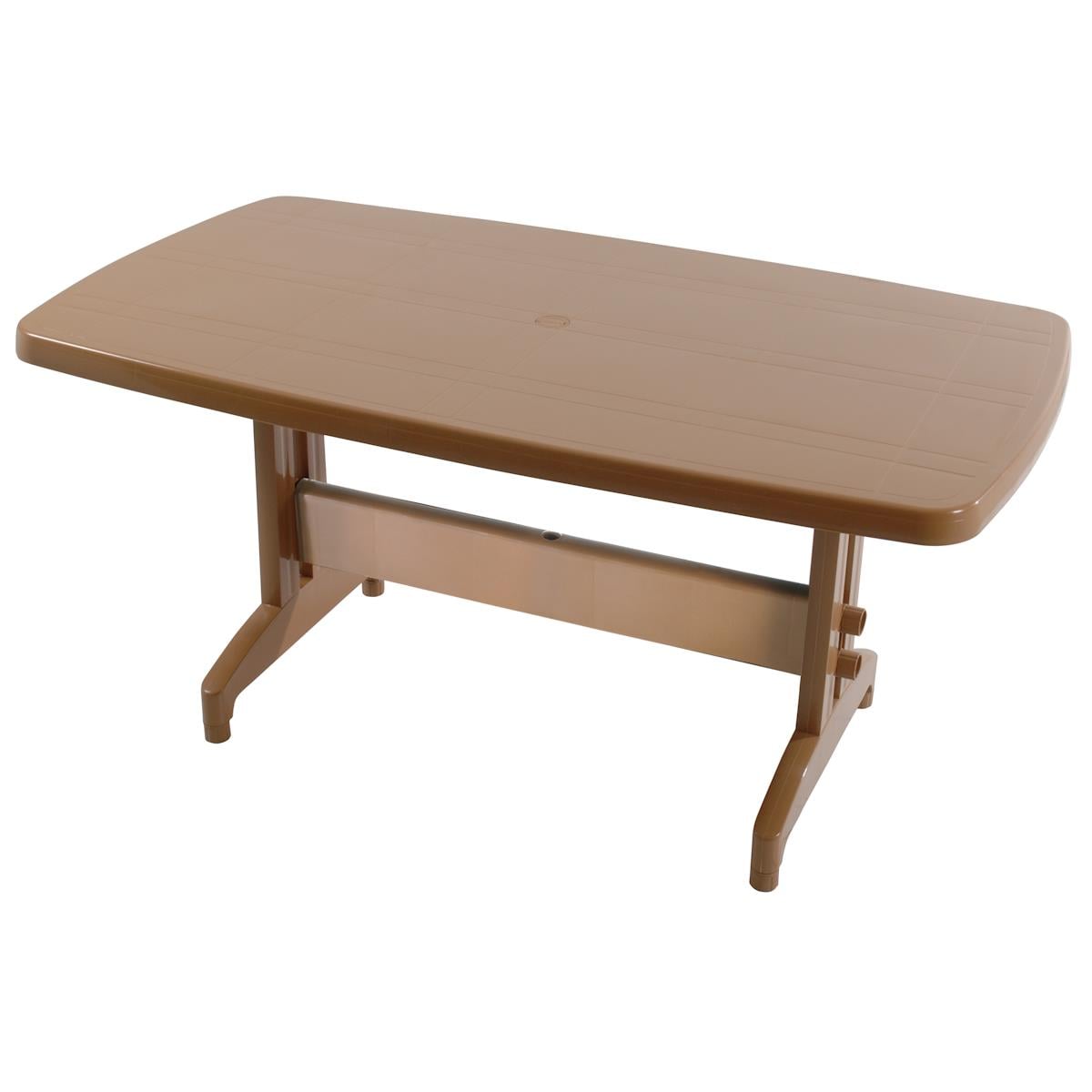 Papatya Prestige Plastik Masa Teak -88x155 Bahçe Balkon Masası