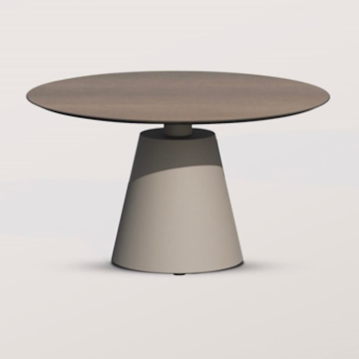 Papatya Roll Sehpa 223 - Compact Tabla & Metal Ayak Kafe Sehpası