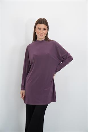 Tesettür Extra Uzun Tunik-Gül Kurusu