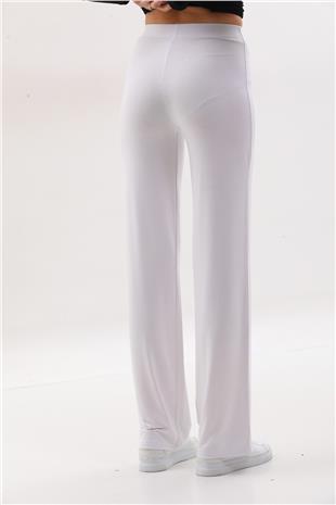 Extra Yumuşak Uzun Viskon Pantolon Home&Outdoor-Beyaz