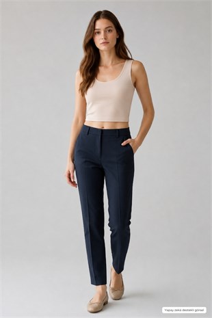 Crop Askılı Atlet-Ten Rengi