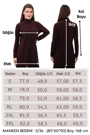 Maxi Tunik & Pantolon Takım-Kahverengi