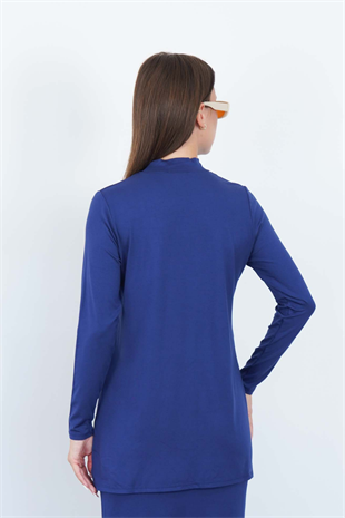 Viskon Dik Yaka Tunik-Lacivert