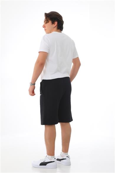 Erkek Regular Fit (Normal Kesim) %100 Pamuklu Şort-Siyah