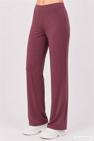  Extra Yumuşak Uzun Viskon Pantolon Home&Outdoor-Bordo
