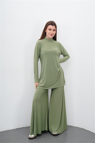 Dik Yaka Sandy Tunik-Çağla Yeşil