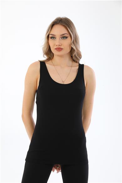 Kadın Viscon Atlet-Siyah