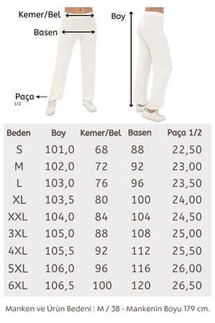  Extra Yumuşak Uzun Viskon Pantolon Home&Outdoor-Krem