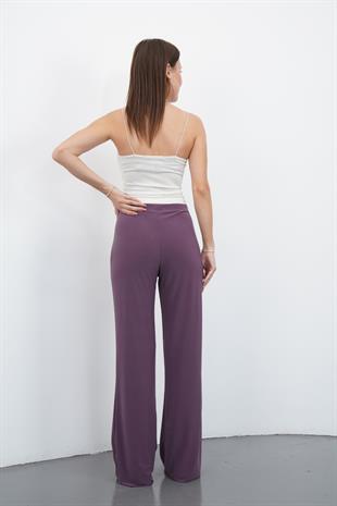 Nira Kadın Maxi Boy İspanyol Paça Sandy Pantolon-Gül Kurusu