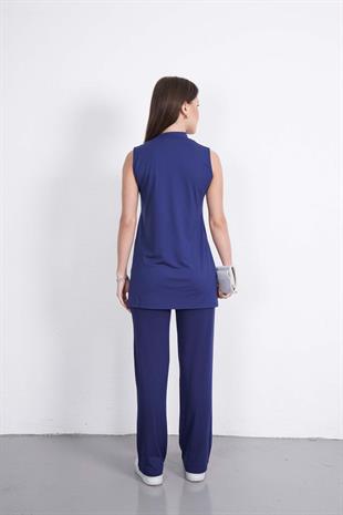 Kolsuz Tunik & Pantolon Takım-Lacivert