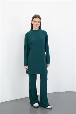 Sandy Pantolon&Tunik Takım-Zümrüt Yeşil