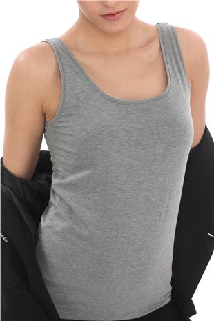 Extra Yumuşak Viskon Atlet Home&Outdoor-Gri Melanj