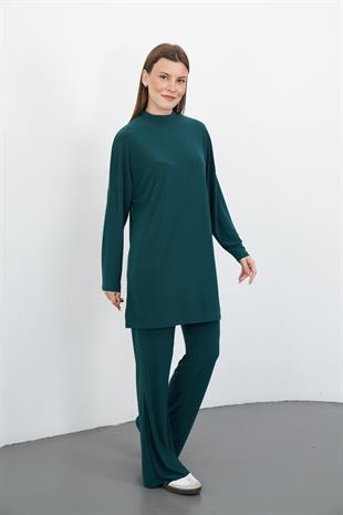 Sandy Pantolon&Tunik Takım-Zümrüt Yeşil