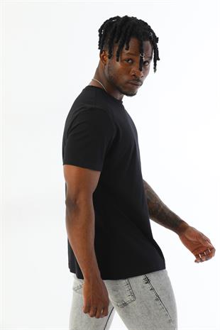 Erkek Oversize Tişört-Siyah