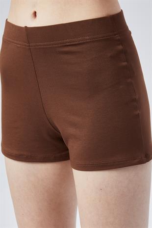 Extra Yumuşak Viskon Şort Home&Beach-Kahverengi