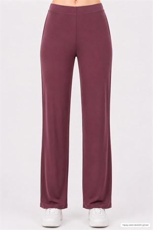  Extra Yumuşak Uzun Viskon Pantolon Home&Outdoor-Bordo