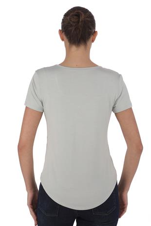 Extra Yumuşak Viscon Tişört-Gri