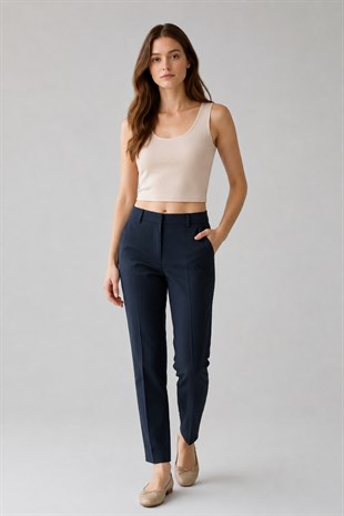 Crop Askılı Atlet-Ten Rengi