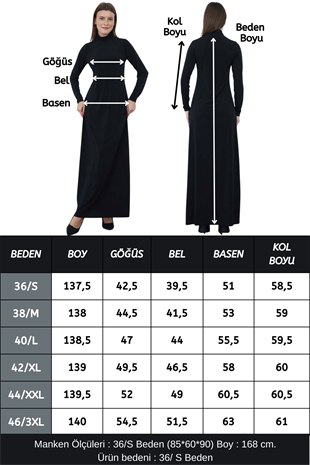 Dora Kadın Maxi Boy Balıkçı Yaka Sandy Elbise-Siyah
