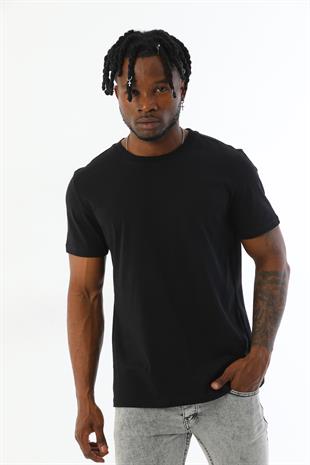 Erkek Oversize Tişört-Siyah