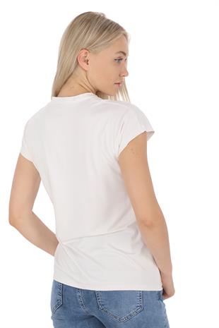 Soft Viskon Bluz-Ekru