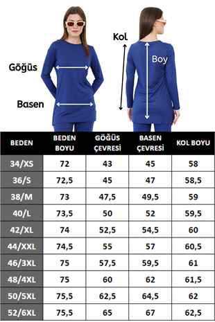 Viskon Tunik & Etek Takım-Lacivert