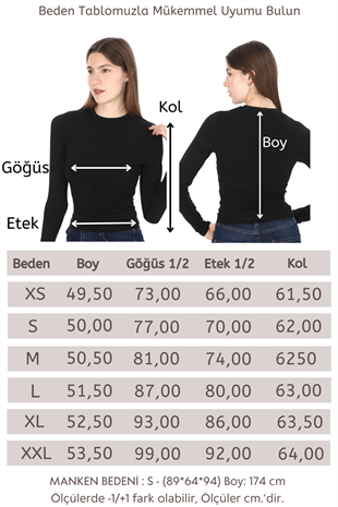 Likralı Pamuk Crop Tişört-Slim Fit-Siyah