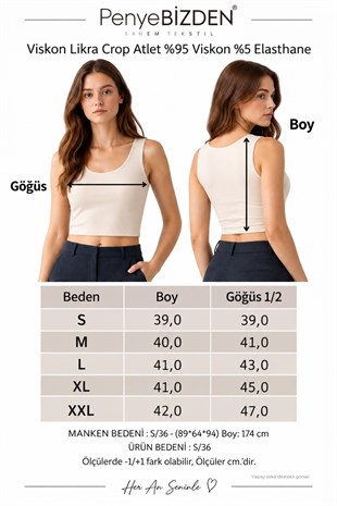 	Crop Askılı Atlet-Krem