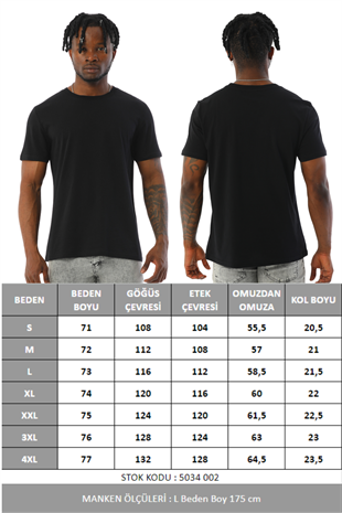 Erkek Oversize Tişört-Siyah