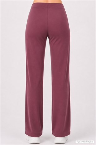  Extra Yumuşak Uzun Viskon Pantolon Home&Outdoor-Bordo
