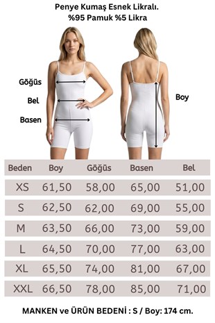 Kadın Body İp Askılı Şort Tulum-Beyaz