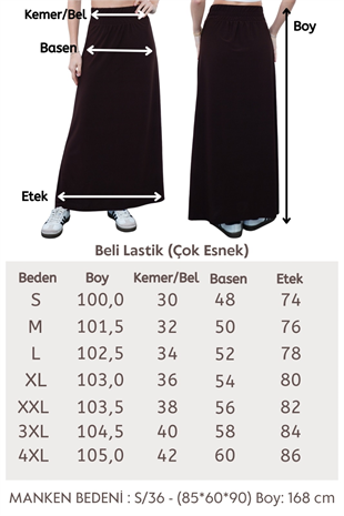 Maxi Etek Sandy-Kahverengi