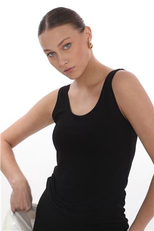 Extra Yumuşak Viskon Atlet Home&Outdoor-Siyah