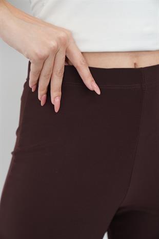 Nira Kadın Maxi Boy İspanyol Paça Sandy Pantolon-Kahverengi