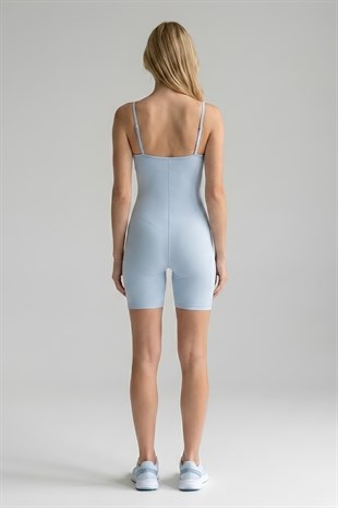 İnce Askılı Body Tulum -Açık Mavi