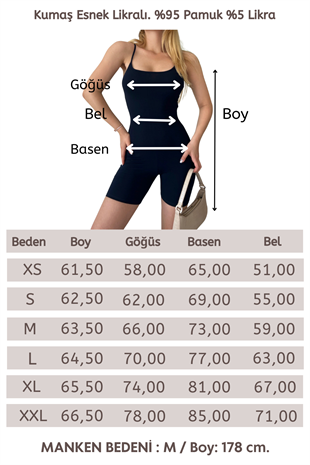 Kadın Body İp Askılı Şort Tulum-Lacivert