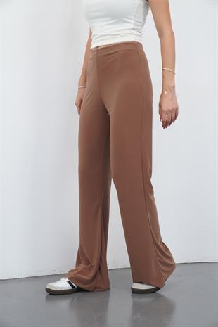 Nira Kadın Maxi Boy İspanyol Paça Sandy Pantolon-Tarçın