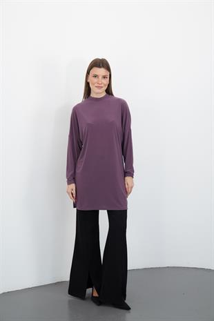 Tesettür Extra Uzun Tunik-Gül Kurusu