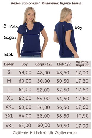 Soft Viskon Bluz-Lacivert