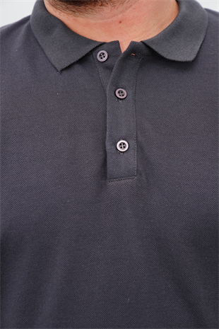 Polo Yaka Kısa Kol-Füme