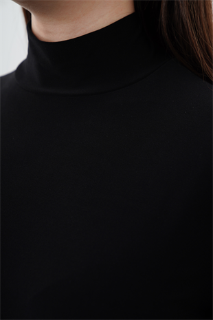 Dik Yaka Sandy Tunik-Siyah