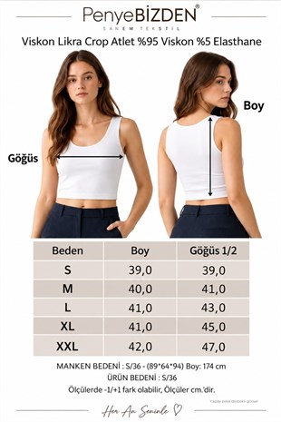 	Crop Askılı Atlet-Beyaz