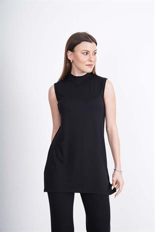 Kolsuz Tunik & Pantolon Takım-Siyah