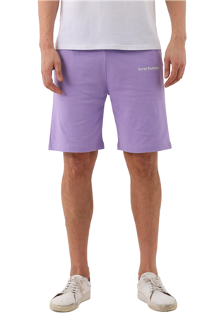 Erkek Regular Fit (normal Kesim) %100 Pamuklu Şort-Lila