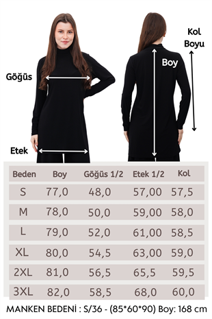 Maxi Tunik & Pantolon Takım-Siyah