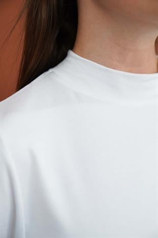 Viskon Tunik ve Pantolon Takım-Beyaz