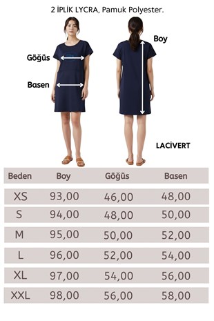 Kadın Taş Detaylı 2 İplik Elbise-Lacivert