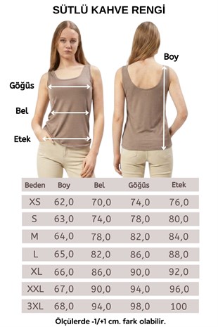 Extra Yumuşak Viskon Atlet Home&Outdoor-Kahverengi
